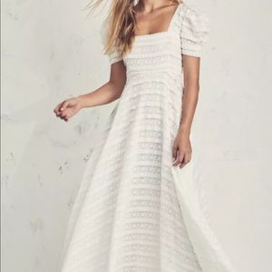 LoveShackFancy Lace White Ryan Dress